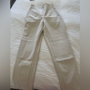 Zara Cream (oyster white) Pants, SMALL